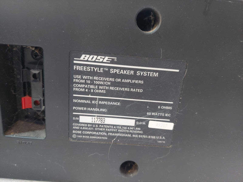 Set of 2 Bose Freestyle Speaker System 6ohms A9207 100W
