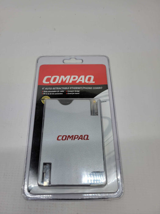 Compaq 6\\' auto retractable ethernet / phone cord combo
