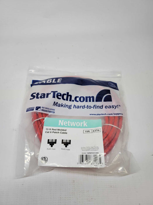 Startech Cable 15\\' Red Moulded Cat 6 Patch Cable 15\\'