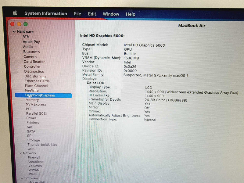 Apple Macbook Air 2013 13\\" Core i5-4250U @ 1.7GHz 8GB DDR3 250GB SSD (