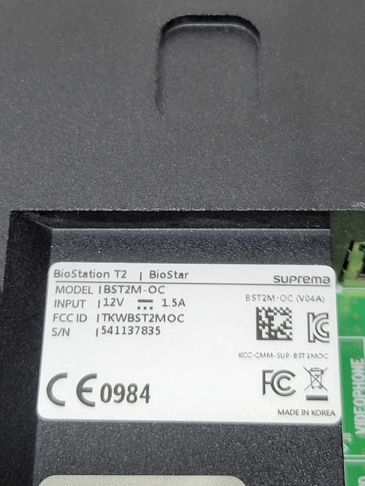 Suprema BioStation T2 (BST2M-OC) (AS-IS - PARTS) Q