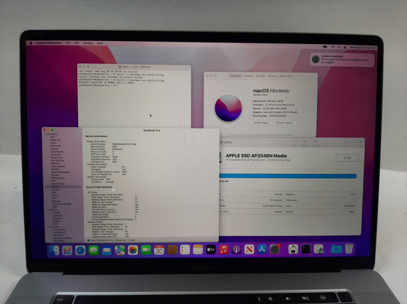 Apple MacBook Pro 16\\" 2019 i9-9880H 32GB DDR4 Radeon Pro 5500M 2TB SSD