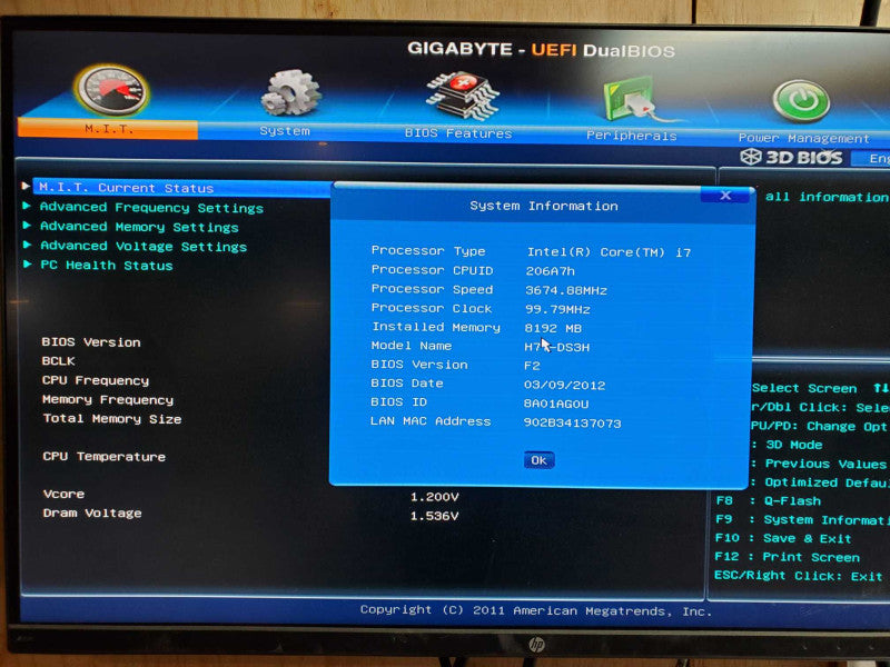 Custom PC - Intel i7-2600k @ 3.40 GHZ 8GB DDR3 550W PSU