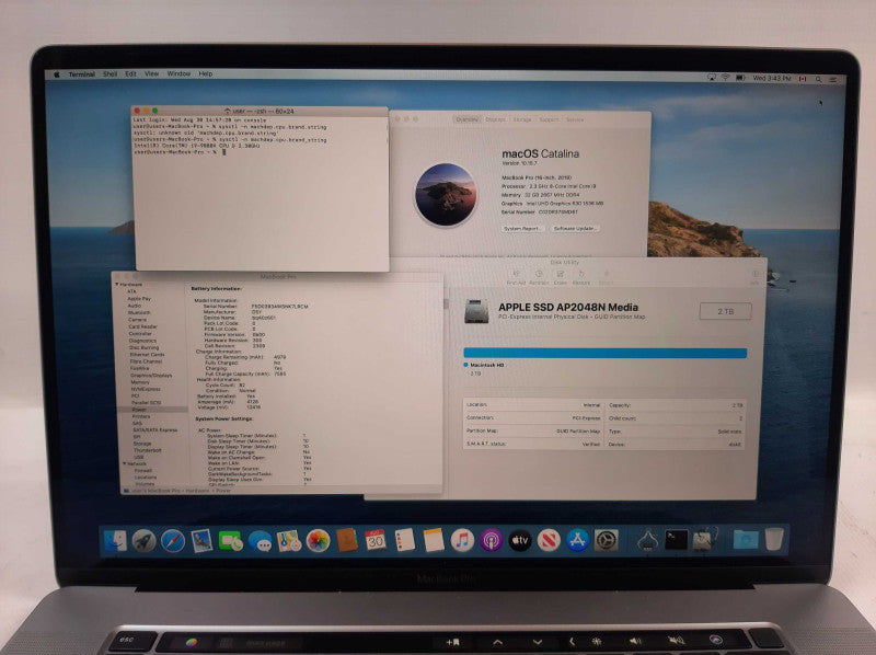 Apple MacBook Pro 16\\" 2019 i9-9880H 32GB DDR4 Radeon Pro 5500M 2TB SSD