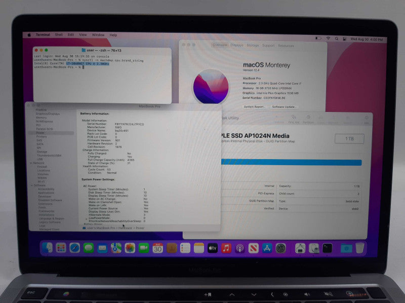 Apple Macbook Pro 2020 13\\" Core i7-1068NG7 @ 2.3GHz 16GB DDR4 1TB SSD