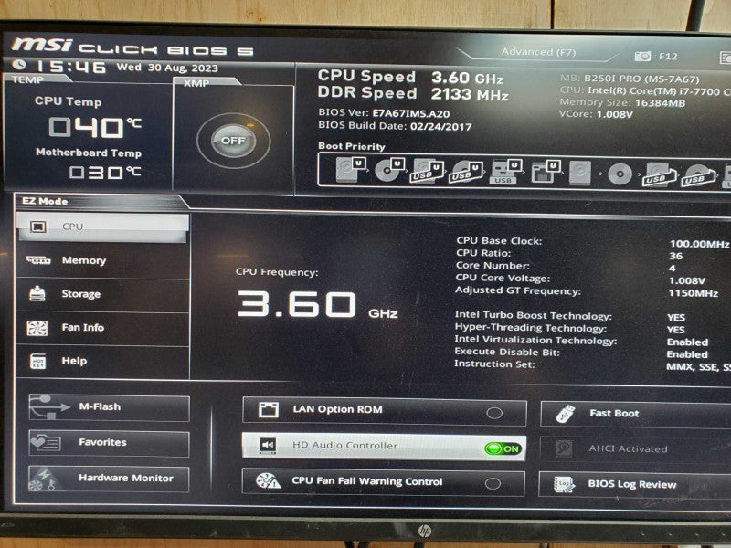 Custom PC - Intel i7-7700 @ 3.60 GHZ 16GB DDR4 620W PSU