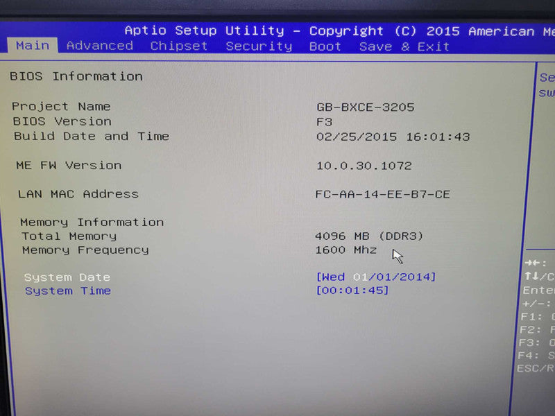 Gigabye BRIX - Celeron 3205U | 4GB RAM | NO HDD | NO WIFI (READ)