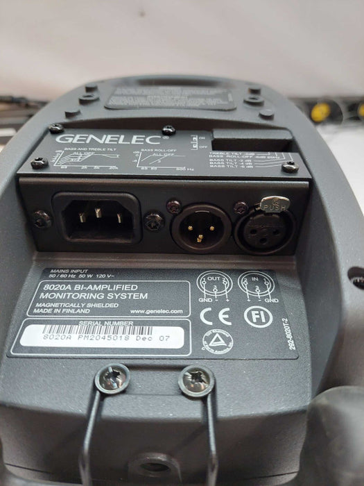 Pair of 2 Genelec 8020A Bi-Amplfied Monitoring System Magnetically Shielded