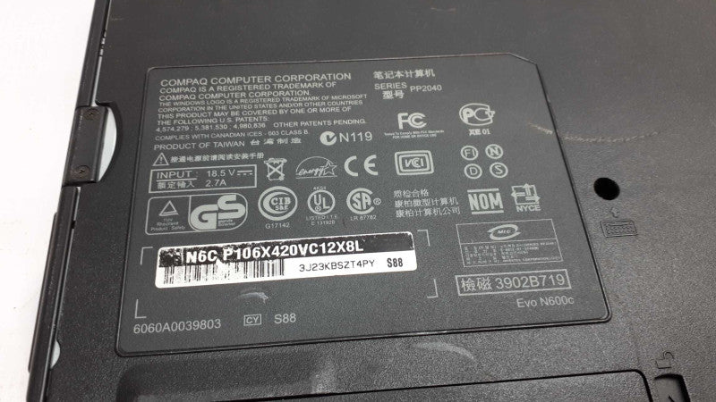 Compaq Evo N600c Vintage Laptop PP2040 &