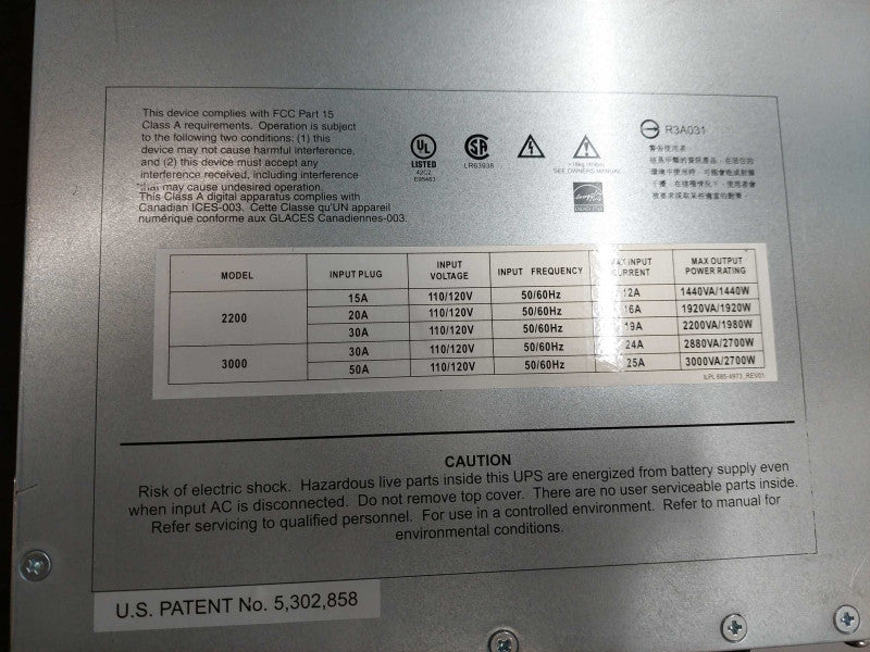 APC Model: SMT2200RM2U Rack Mountable