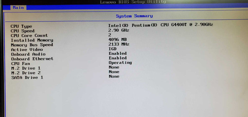 Lenovo ThinkCentre M710q Pentium G4400T 4GB DDR4 NO HDD Q@