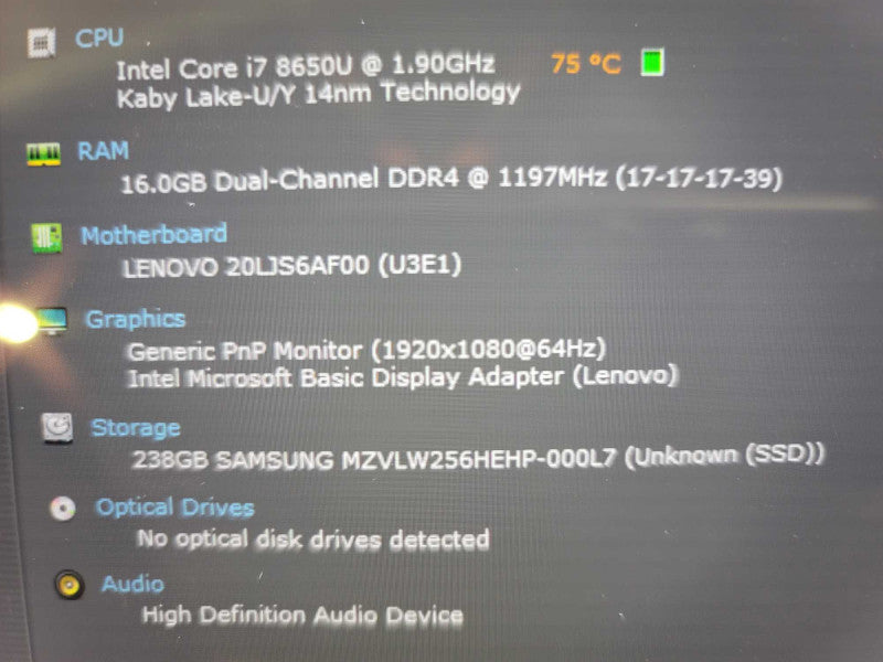 Lenovo X380 Yoga i7-8650U @ 1.90, 16GB DDR4, 256GB m.2  Î²