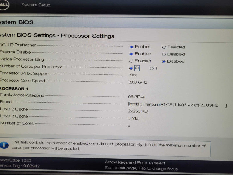 Dell Power Edge T320 - Pentium 1403 v2 - 32GB RAM - NO HDD - PERC H310 2xPSU