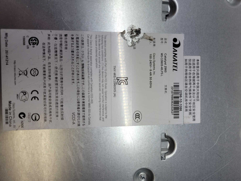 Cisco Catalyst 2960-S Series PoE+ WS-C2960S-48LPS-L 48x port network switch 2