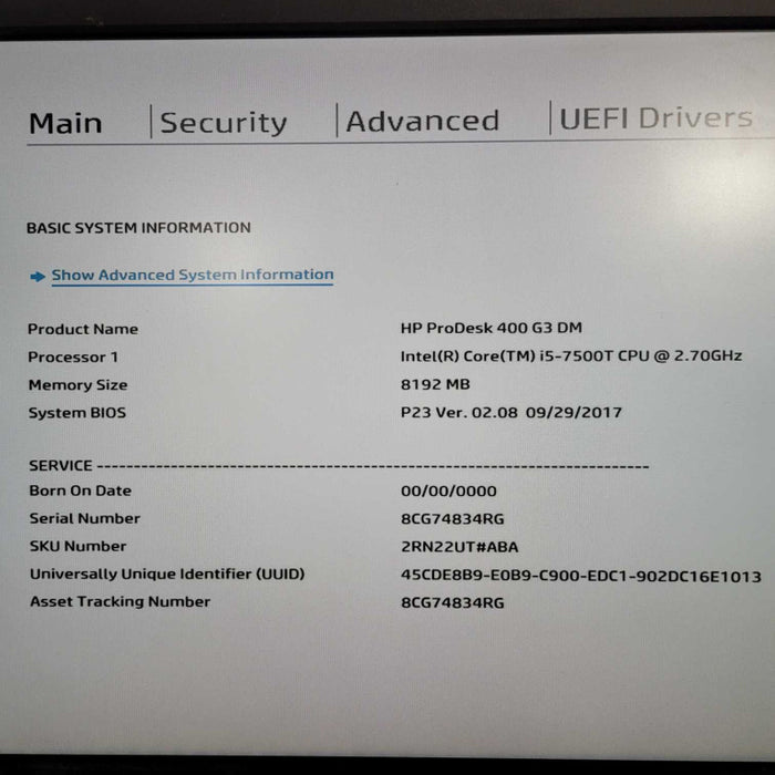 HP ProDesk 400 G3 USFF i5-7500T @ 2.70GHz 8GB DDR4 480GB SSD !