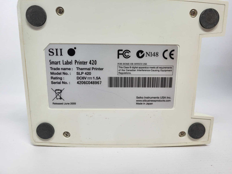 Seiko SII SLP 420 Smart Thermal Label Printer with Power Cable READ Q$