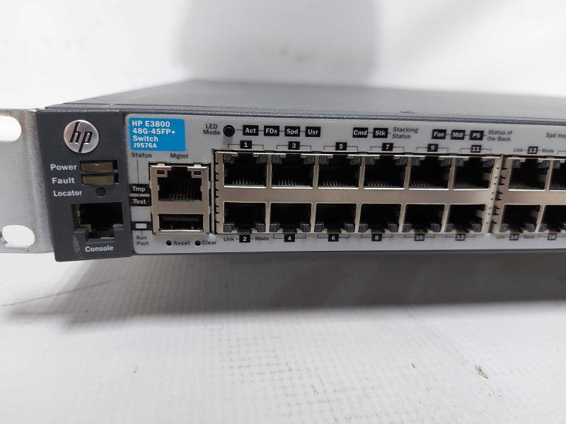 HPE E3800 48G-4SFP+ Switch J9576A 8-Port Switch with Dual PSU and Rack Mount #