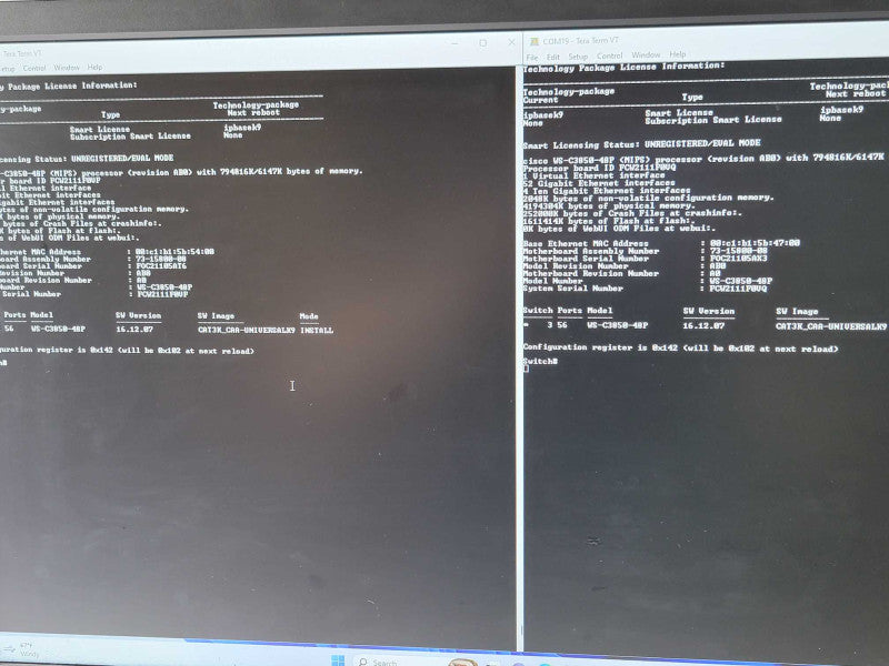 CISCO WS-C3850-48P-S 48 Port PoE IP Base, 2x PSU, C3850-NM-4-1G Q_