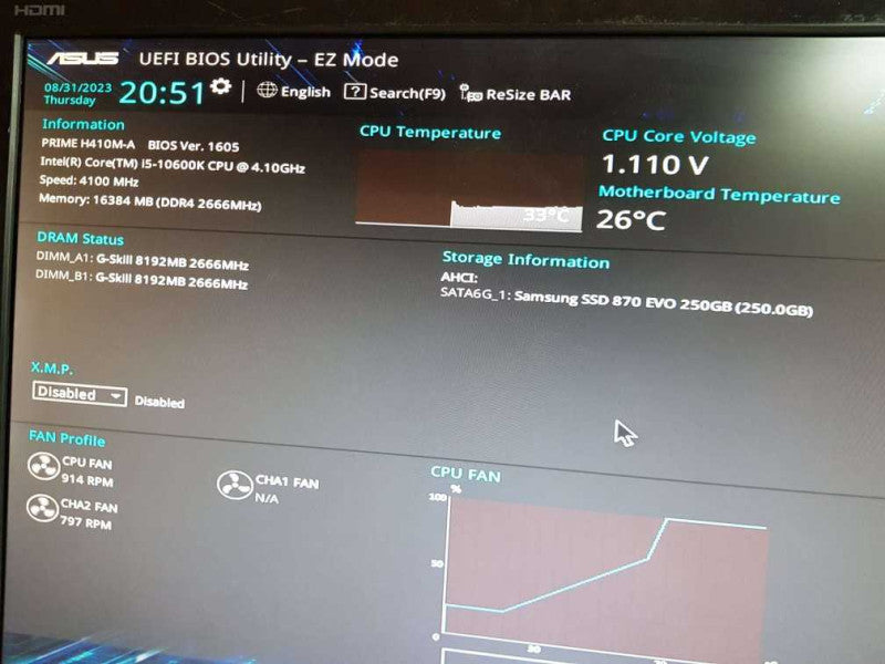 PRIME H410M - A CUSTOM PC SFF i5 - 10600K  CPU @ 4.10GHz 16GB DDR4 Ram