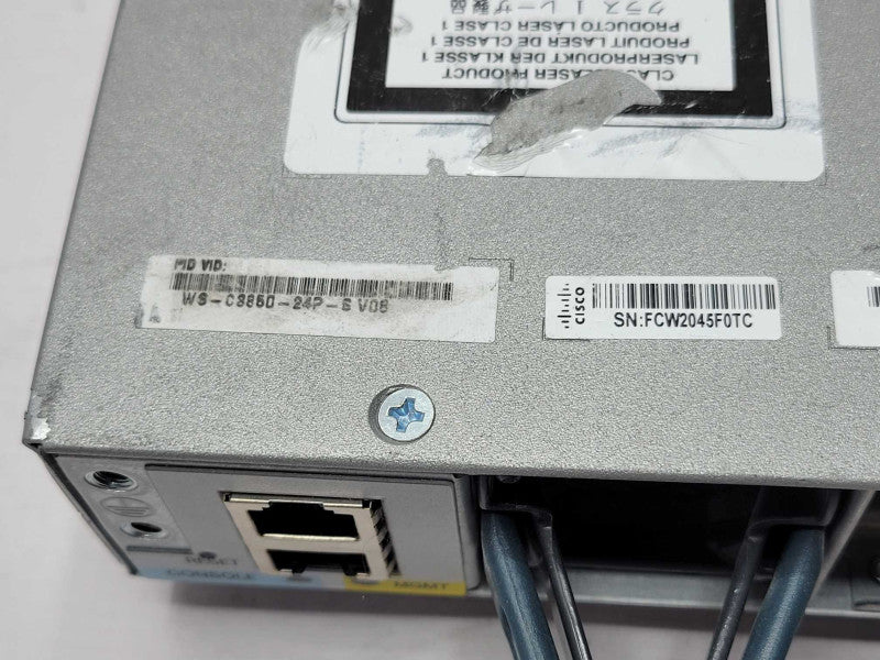 Cisco WS-C3850-24P-S 24 Port PoE Gigabit IP Base Switch 1x PSU Q_