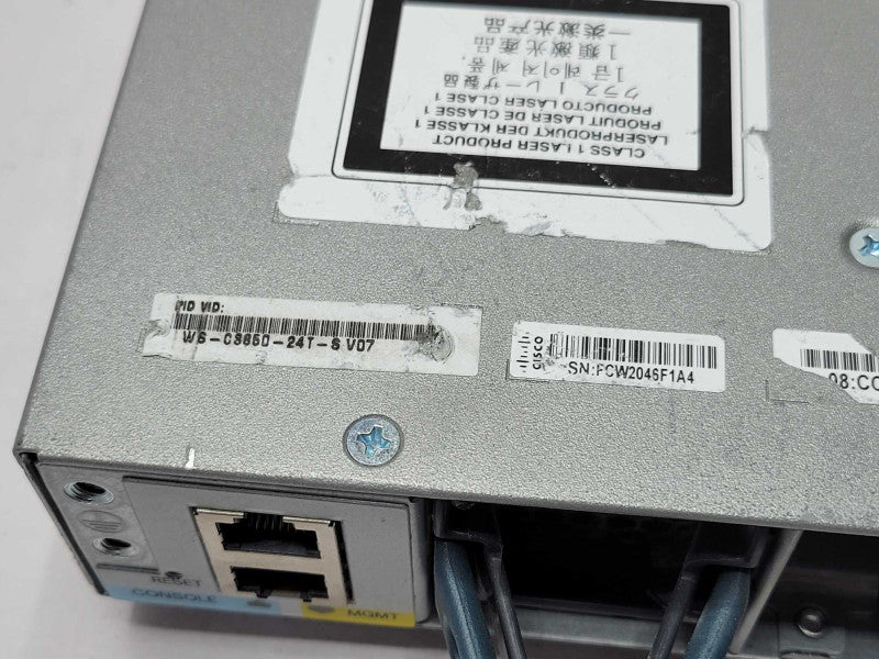 Cisco WS-C3850-24T-S 24-Port Gigabit Network Switch, 1x PSU Q_