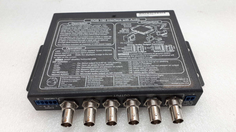 Extron RGB 192 VGA RGBHV RGsB RGBS Video Interface Converter &