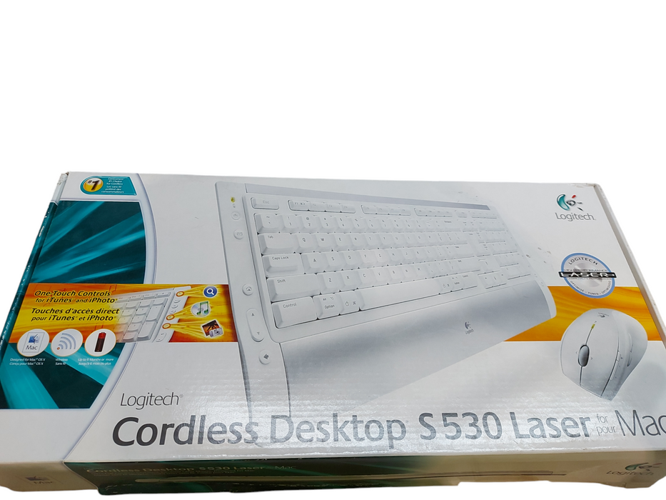 Logitech Cordless Desktop S530  Keyboard/ Mouse Laser for Mac