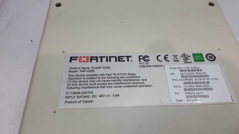 FORTINET Secure wireless Access Point Fortinet Fortiap 222B, FAB-222B-A &