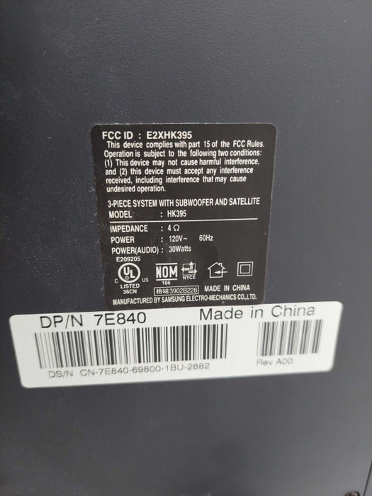 Harmon Kardon Powers subwoofer speaker Model: HK395