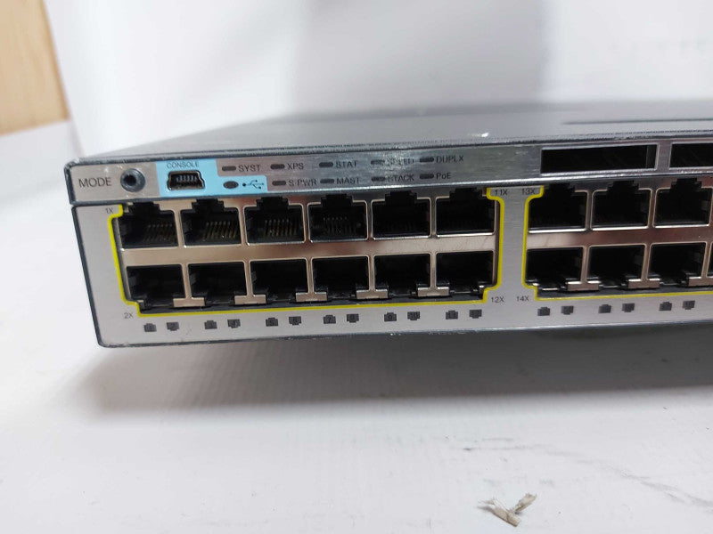 Cisco Catalyst WS-C3750X Series PoE Network Switch WS-C3750X-48P-L / RESET #