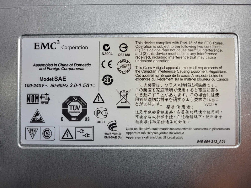 EMC SAE 2.5\\'\\' Server Hard Drive Disk Array Expansion 303-104-000E READ $