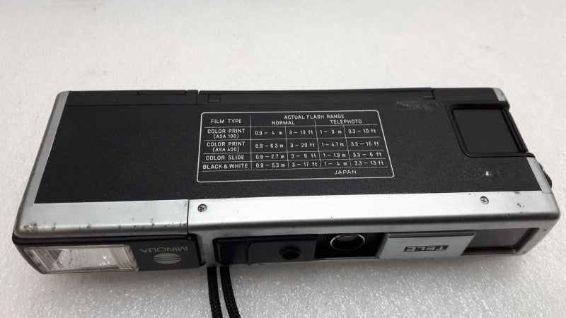 Minolta Pocket Autopak 460Tx Telephoto 110 Film Camera Vintage &