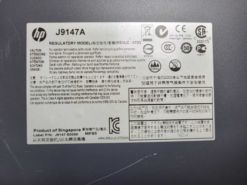 HP ProCurve 2910al-48G J9147A 48 Port 100/1000 Gigabit Managed Switch $