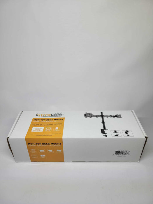 Full Motion Dual Monitor Desk Mount for 13\\"-27\\" Monitors - PrimeCables Q