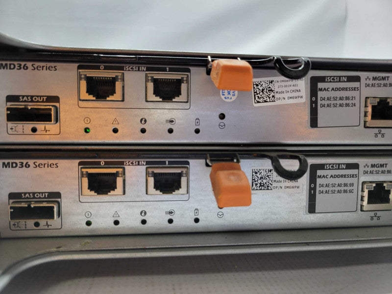 Dell PowerVault MD3620i 24x 2.5\\" Bays with 2x M6WPW iSCSI Ctrl and 2x PSU _