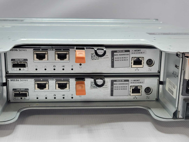 Dell PowerVault MD3620i 24x 2.5\\" Bays with 2x M6WPW iSCSI Ctrl and 2x PSU _