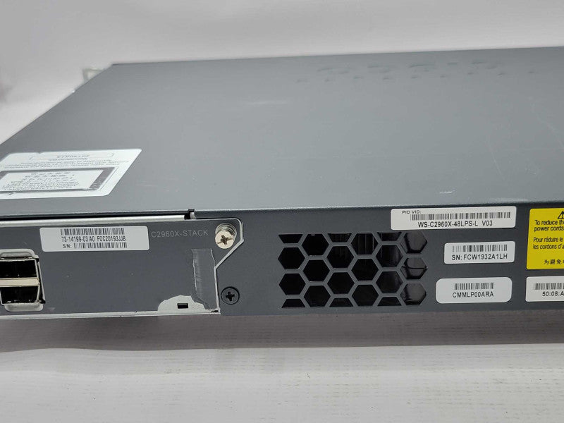 Cisco Catalyst WS-C2960X-48LPS-L 48-Port Gigabit PoE Managed Switch _