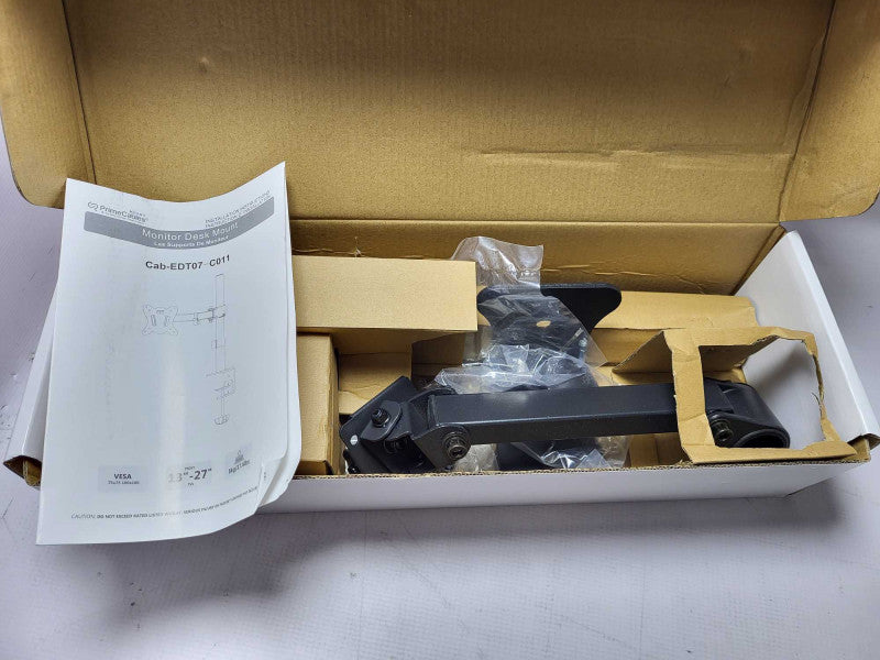 PrimeCables Single Monitor Desk Mount for 13\\"-27\\" Monitors Open Box Q$