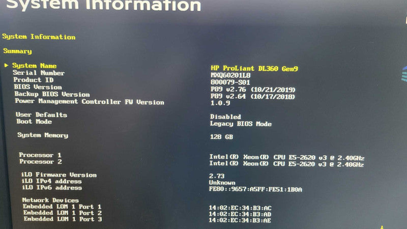 HP DL360 Gen9 - 2x Xeon E5-2620 v3 | 128GB RAM | NO HDD | P440AR | 2xPSU
