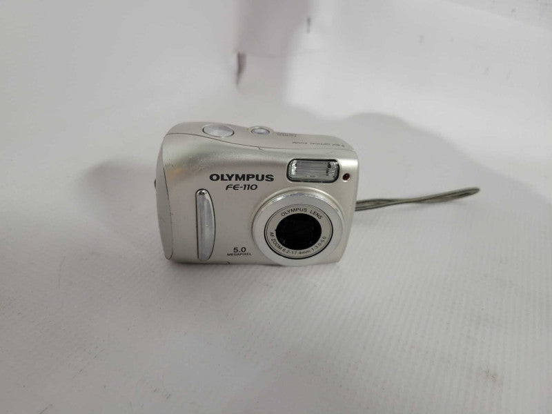Olympus FE-110 Silver Digital Camera with Cord, Tested And Works !