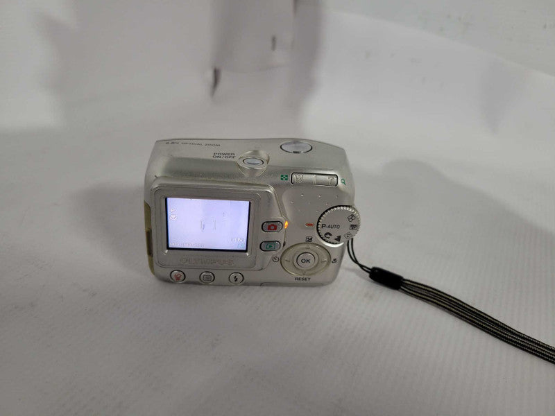 Olympus FE-110 Silver Digital Camera with Cord, Tested And Works !