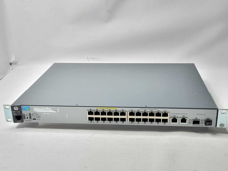 HP J9779A 2530-24 PoE+ Switch W/ Rack Mount Ears, Factory Reset Q_