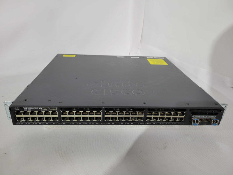 Cisco Catalyst 3650 48 Port PoE+ 4x1G IP Base Switch WS-C3650-48PS-S !