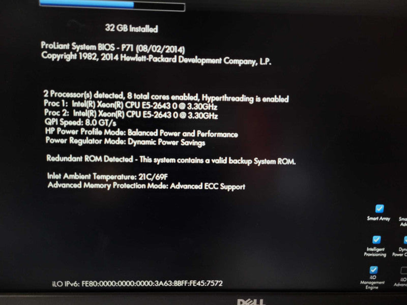 HP ProLiant DL360p G8 2x Xeon E5-2643 0 @ 3.3GHz 32GB Ram P420i 2x PSU 2.5\\" $