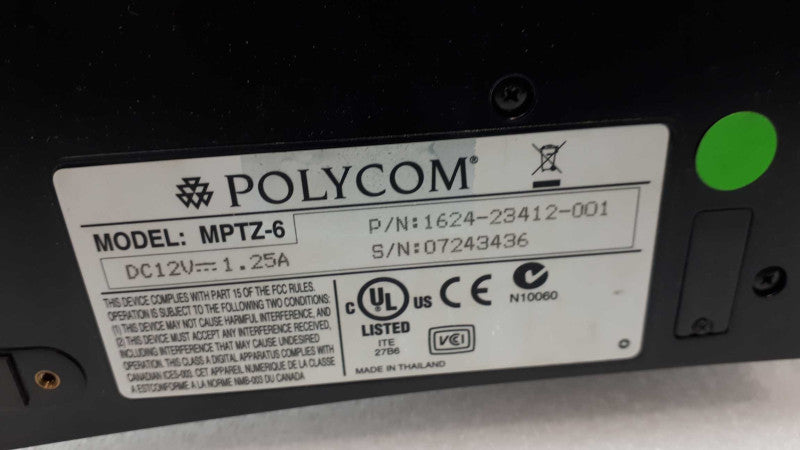 Polycom MPTZ-6 EagleEye Video Conference Camera NO Adapter/Cables 1624-23412- &