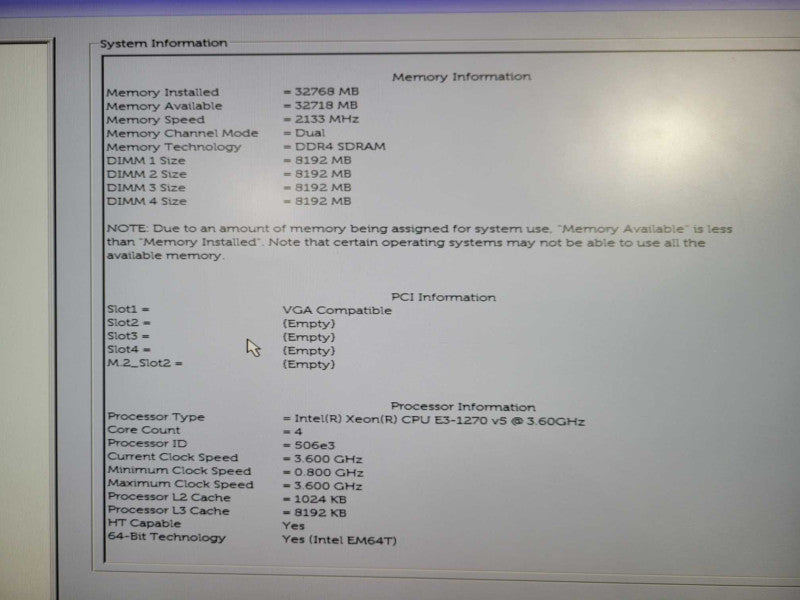 Dell Precision T3620 Xeon E3-1270 v5 @ 3.60GHz 32GB DDR4 Quadro M4000 GPU !