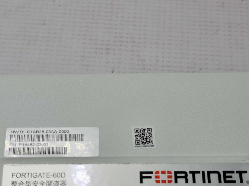 Fortinet FG-60D FIREWALL SECURITY APPLIANCE, READ _
