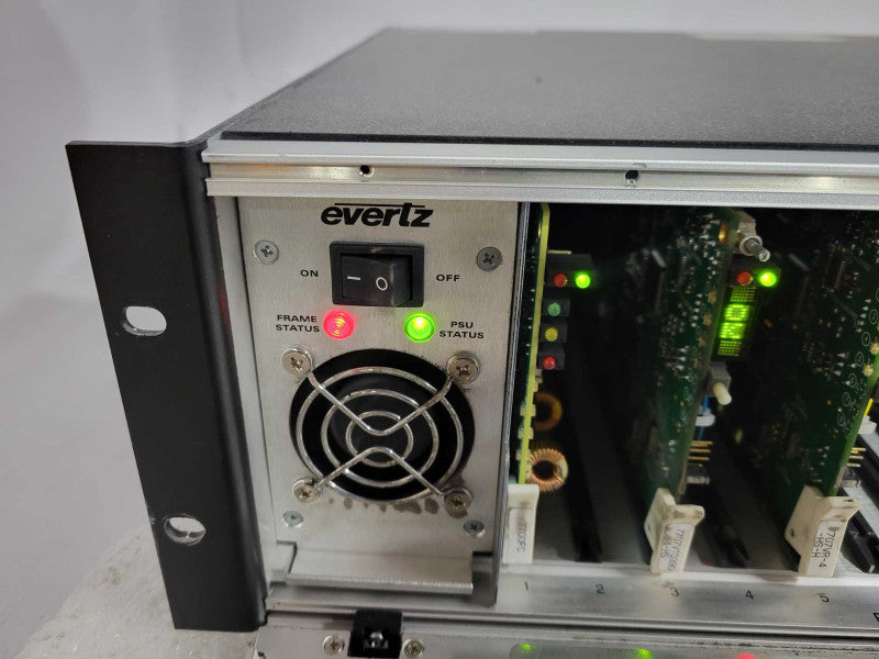 Evertz 7800FR 15-Slot MultiFrame With 2x Modules & 2x PSU *Read Module Info !