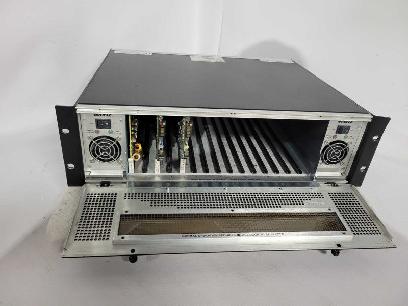 Evertz 7800FR 15-Slot MultiFrame With 2x Modules & 2x PSU *Read Module Info !