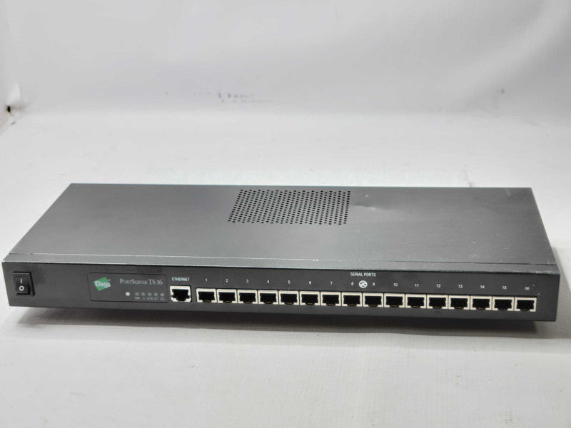 Digi PortServer TS 16 RACK AC Terminal Server P/N: 50000854-01 V, SEE _